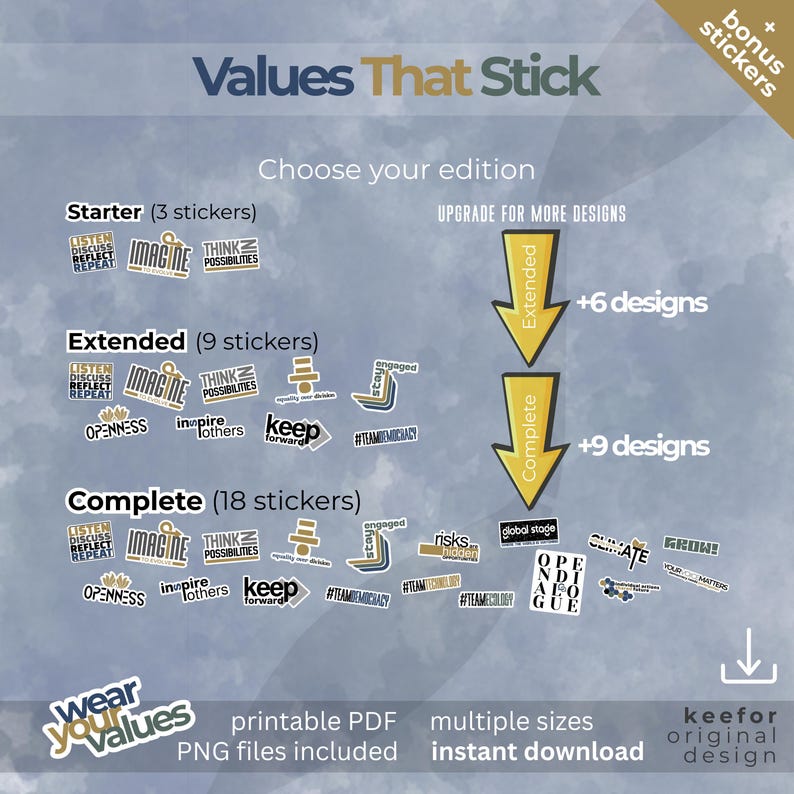 Minimalist Sticker Set | Printable Quote Stickers | Motivational Laptop ...