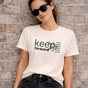 Keep Forward Shirt - Progress & Direction Graphic T-Shirt, Motivation Statement Tee, Unisex Bella+Canvas 3001