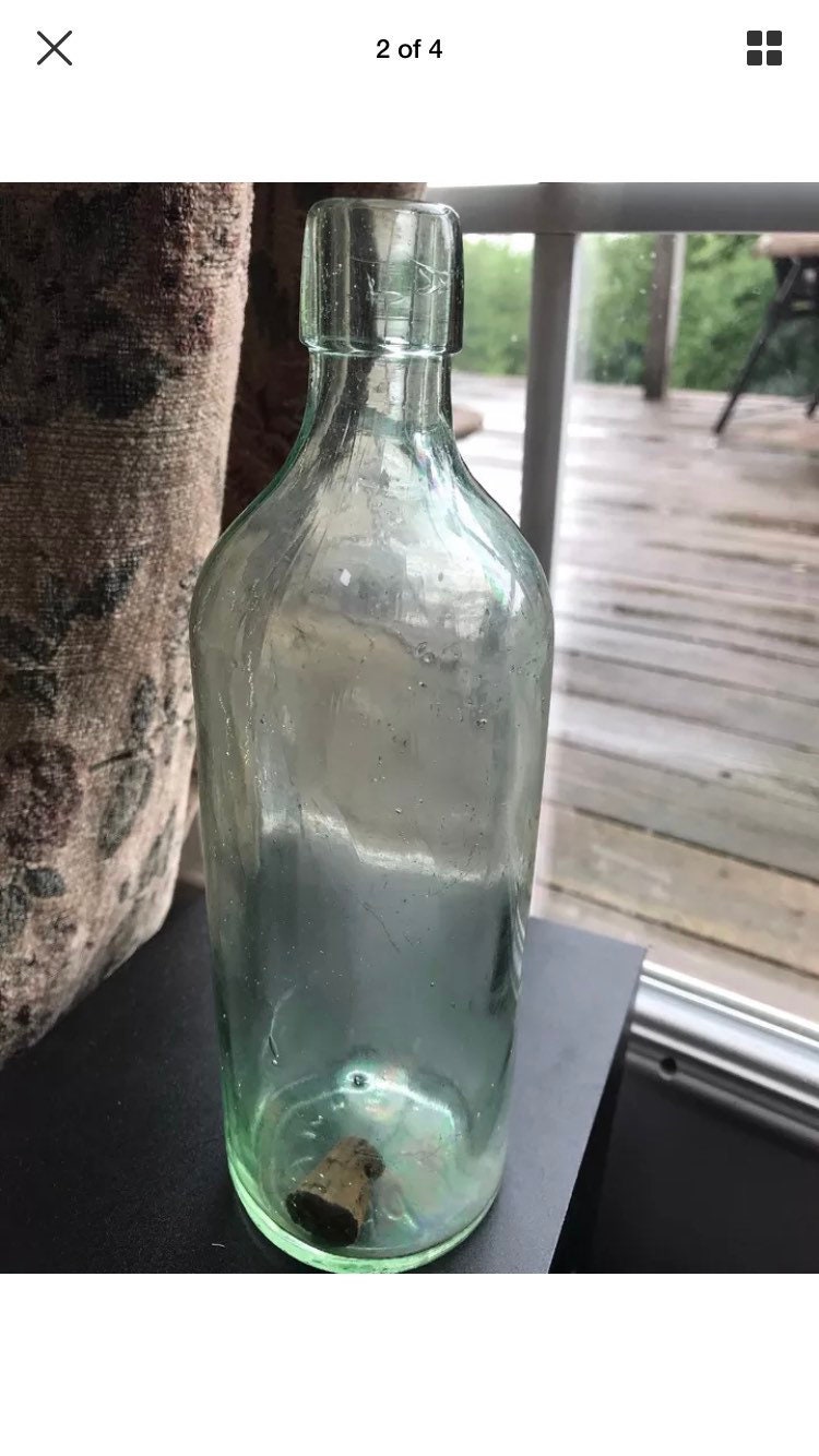 Antique Dr. S B H green medicine bottle 9.5 tall Etsy