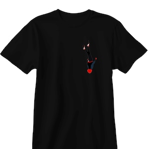 Spiderman - Into the spider verse tee shirt. Miles Morales, black color, unisex S-2XL t-shirt image 1
