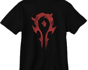 World of Warcraft - Horde t-shirt. Black color, unisex S-2XL tee shirt