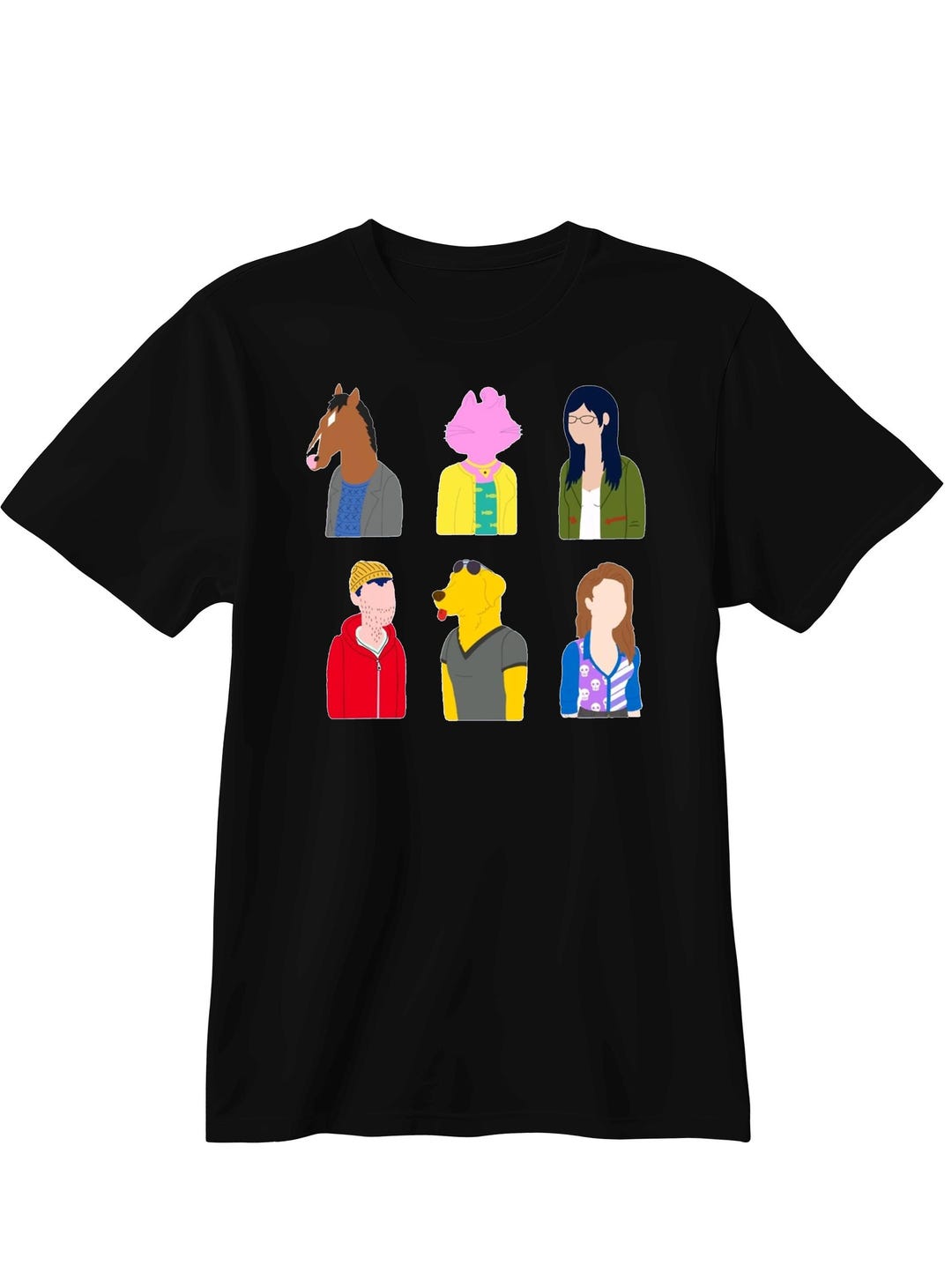 Bojack Horseman T-shirt. Black Color, Unisex S-2XL - Etsy