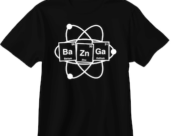 Big Bang Theory t-shirt. Bazinga black color, unisex S-2XL tee shirt