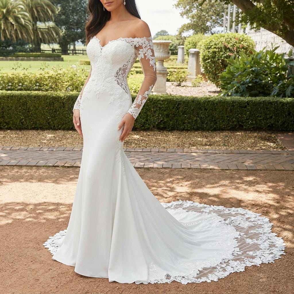 Sweetheart Trumpet Wedding Dress - Etsy