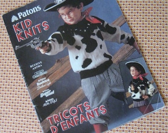 Vintage Classics Children's Knitting Pattern Booklet : Patons Kid Knits 12 Styles Sizes 1-12