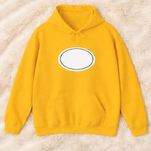 Personalize Your Blank Oval Sticker Hoodie | Insert Personalized Letters | Oval Frame