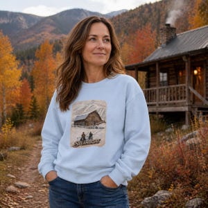Steamboat Springs Famous More Barn Sweatshirt | 1972 Steamboat barn ski poster | Retro Colorado Ski Town Sweatshirt