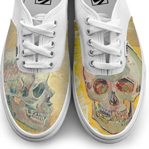 Van Gogh Skulls Authentic Custom Vans Brand Shoes