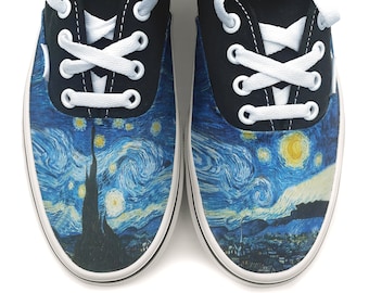 Van Gogh Starry Night Authentic Custom Vans Brand Shoes