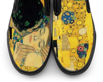 Gustav Klimt The Kiss Slip on Custom Vans Brand Shoes