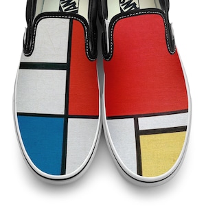 Mondrian Slip on Custom Vans Brand Shoes