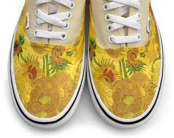 Van Gogh Sunflower Authentic Custom Vans Brand Shoes