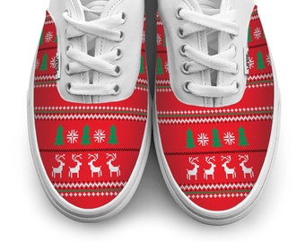 Ugly Christmas Sweater Authentic Laced Custom Vans Brand Shoes