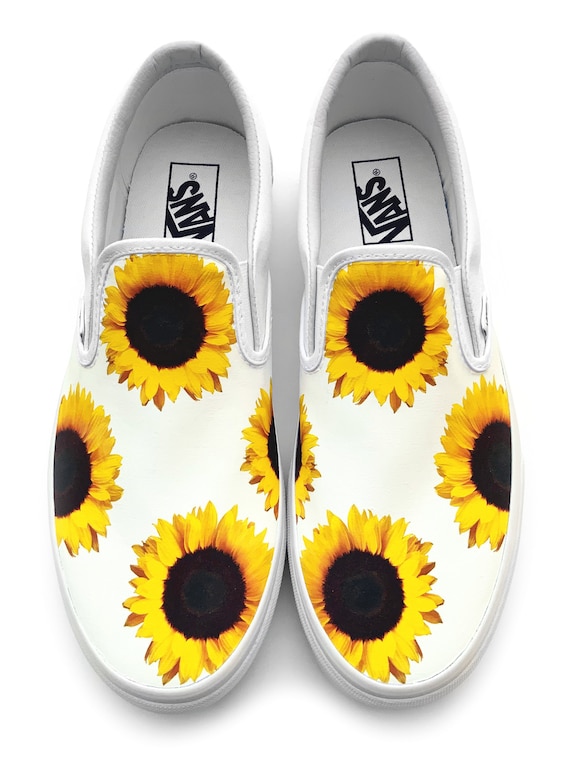 custom yellow sunflower vans
