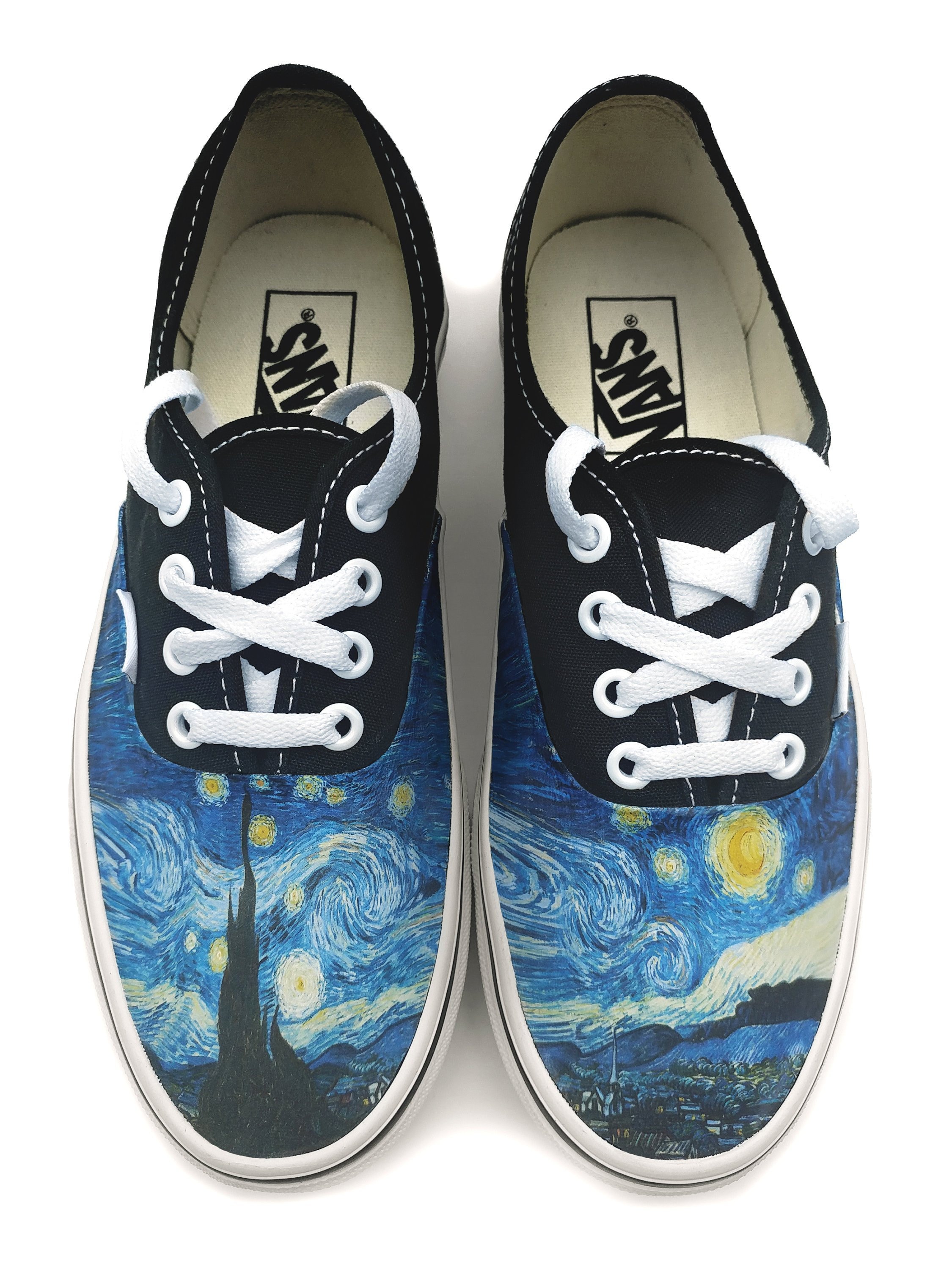 Indiferencia desvanecerse Seminario Van Gogh Starry Night Authentic Custom Vans Brand Shoes - Etsy