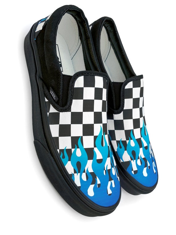 vans slip on checkerboard custom