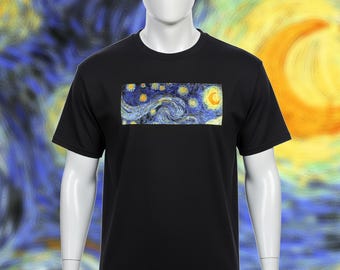 Van Gogh Starry Night T Shirt - (Black)