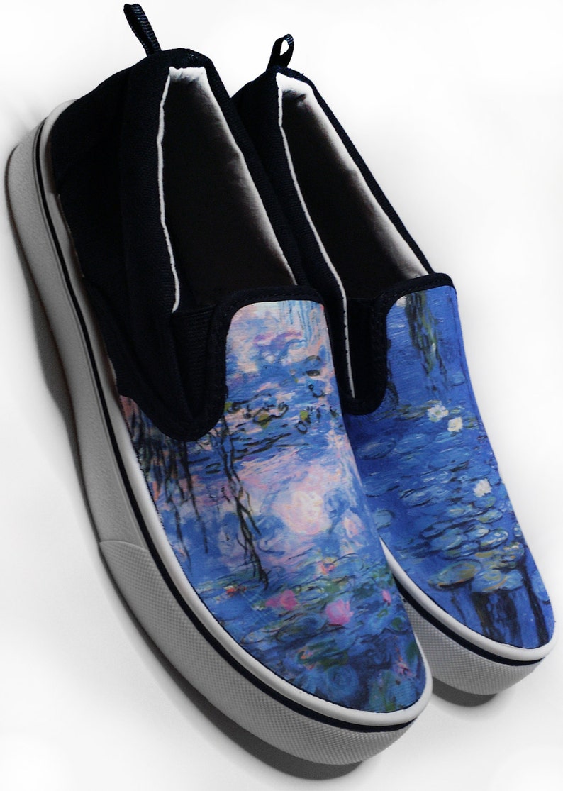 Claude Water Lilies Slipon Vans Brand Shoes Etsy Claude Water Lilies Slipon Vans Brand Shoes Etsy