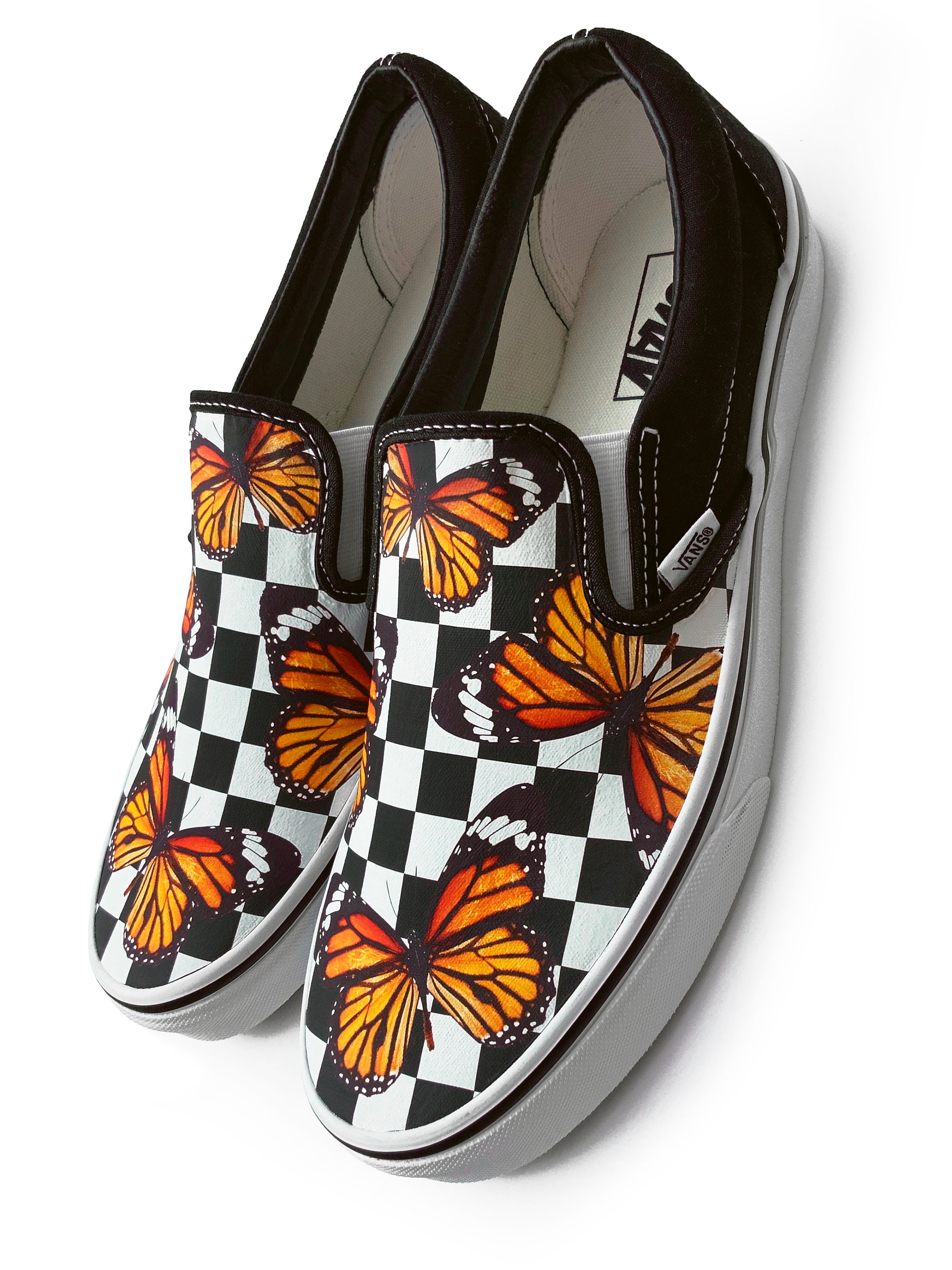 vans butterfly checkerboard