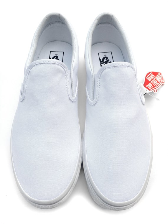 white vans top view