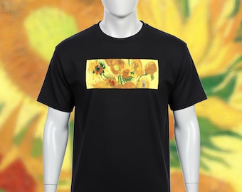 Van Gogh Sunflowers T Shirt - (Black)
