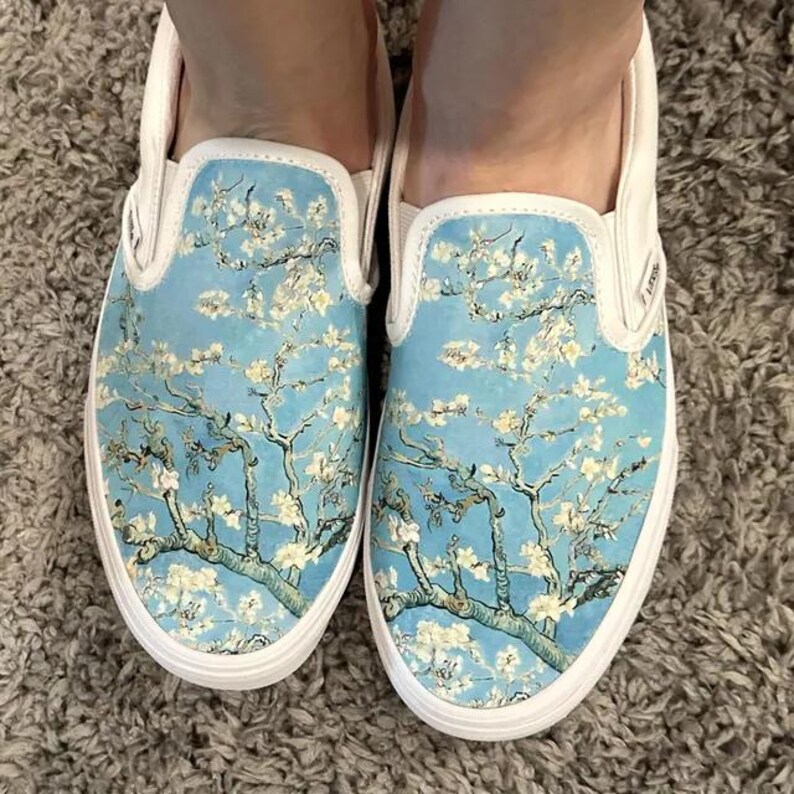 Zapatos personalizados sin cordones Vans Almond Blossom de Vans imagen 1