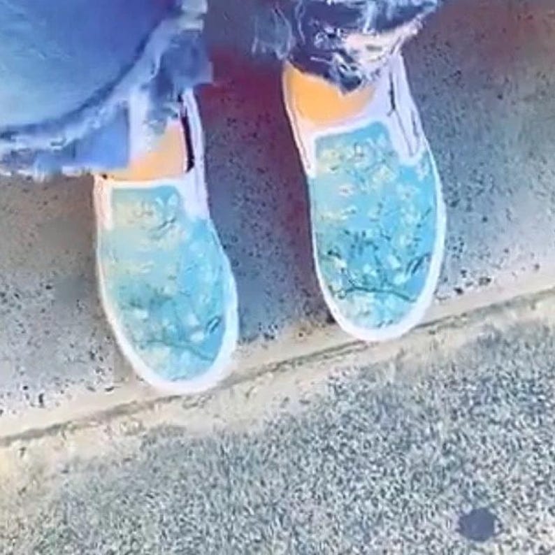 Zapatos personalizados sin cordones Vans Almond Blossom de Vans imagen 3