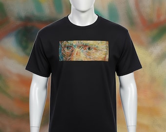Unisex Van Gogh Self-Portrait T Shirt - (Black)