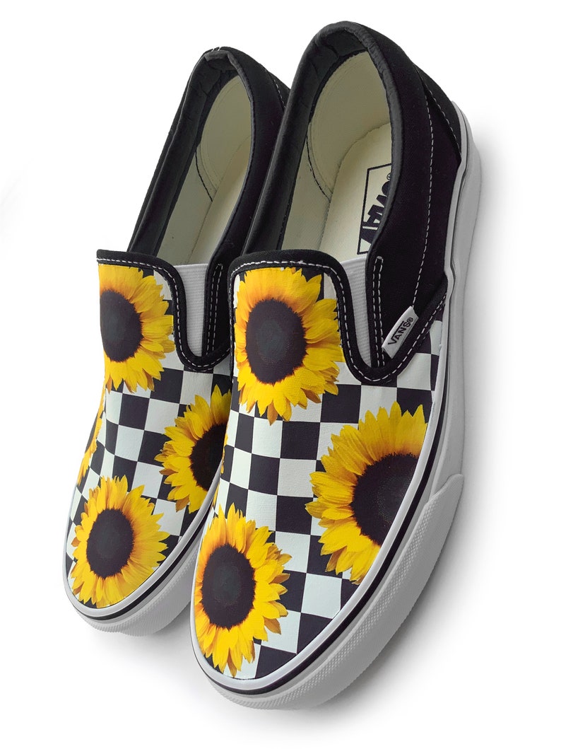 vans checkerboard sunflower