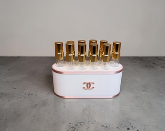 Perfume Sample Organizer – 10 Slot Fragrance Display Holder