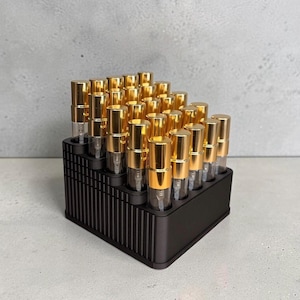 Perfume Sample Organizer - 25 Slot  Fragrance Sample & Decant Display Holder.
