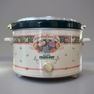 Rival Crock Pot 5 Qt Stengods A Garden Of Good Things Modell 3355 Långkokare