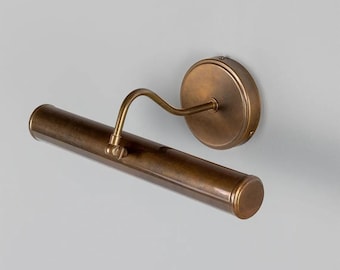 Vintage Solid Brass Picture Light, Antique Wall Lighting (14 inch)