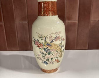 Jarrón japonés Satsuma de 8,5 pulgadas