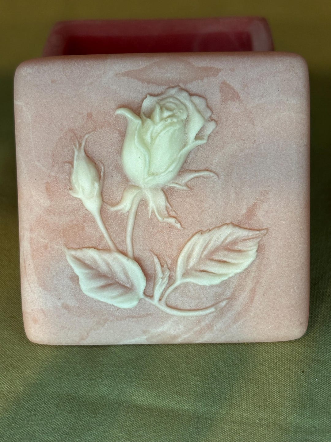 Pink Incolay Box Vintage Pink Incolay Box by Design Gift - Etsy
