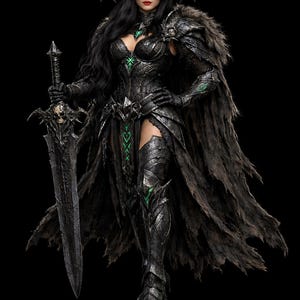 Hela Goddess of Death 3D Print STL - Dark Fantasy Queen Miniature - Norse Mythology Collectible Statue - High Detail Single Solid Mesh