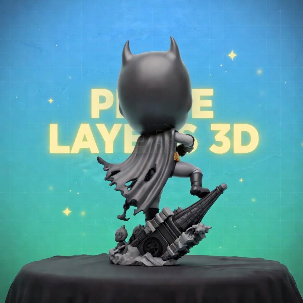 Chibi Dark Knight Vigilante 3D Print STL File | 1:6 Scale Statue ...