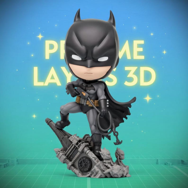 Chibi Dark Knight Vigilante 3D Print STL File | 1:6 Scale Statue ...