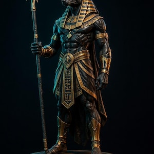 Anubis egyptisk gud STL-fil – 3D-utskrift av livet efter döden, mytologiskt samlarobjekt