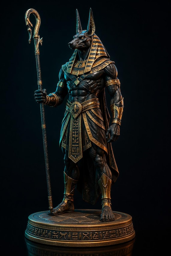 Anubis Egyptian God STL File – 3D Print Afterlife Figurine, Mythology Collectible