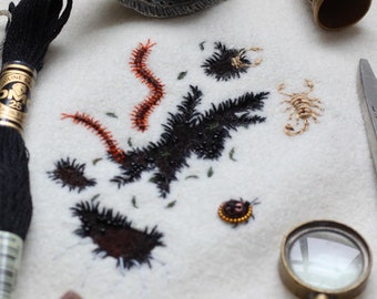 Creepy bestioles broderie