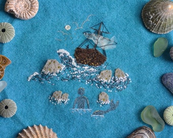 Merfolk Shipwreck Embroidery