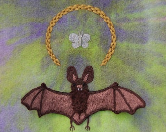 Flying Bat Embroidery