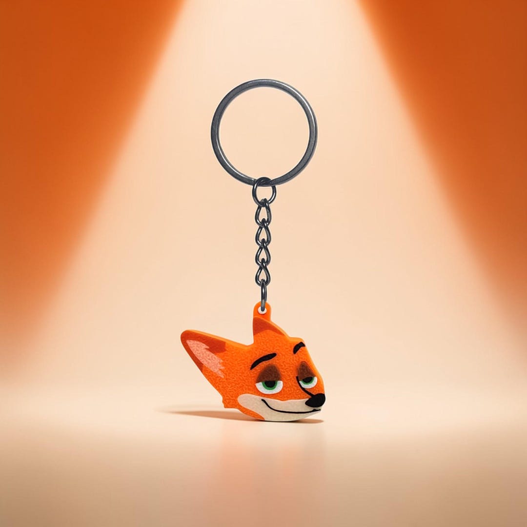 Zootopia Nick Wilde Keychain – Crafted Edition – Custom Presentation ...
