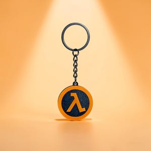 Half-Life Lambda & Crowbar Keychain – Crafted Edition – Custom Presentation Box