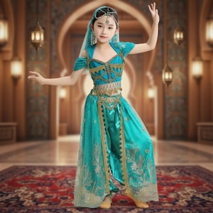 strapless open back dress Jasmine Live Action 2019 Red Outfits Dress from Movie Aladdin 2019 –  Lydiacosplay main image 0