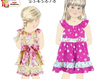 Easy Flutter Sleeve Summer Dress & Top PDF Pattern. Instant Download.  Kristy