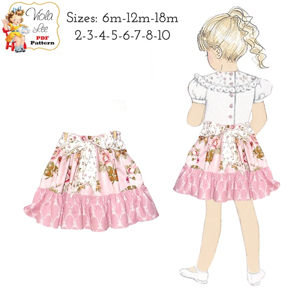 Easy Ruffled Twirl Skirt Sewing Pattern. PDF Digital Instant Download. Shaylen