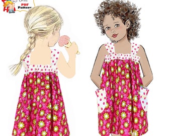 Summer Sundress and Top PDF Sewing Pattern.  Instant Download. Mindy