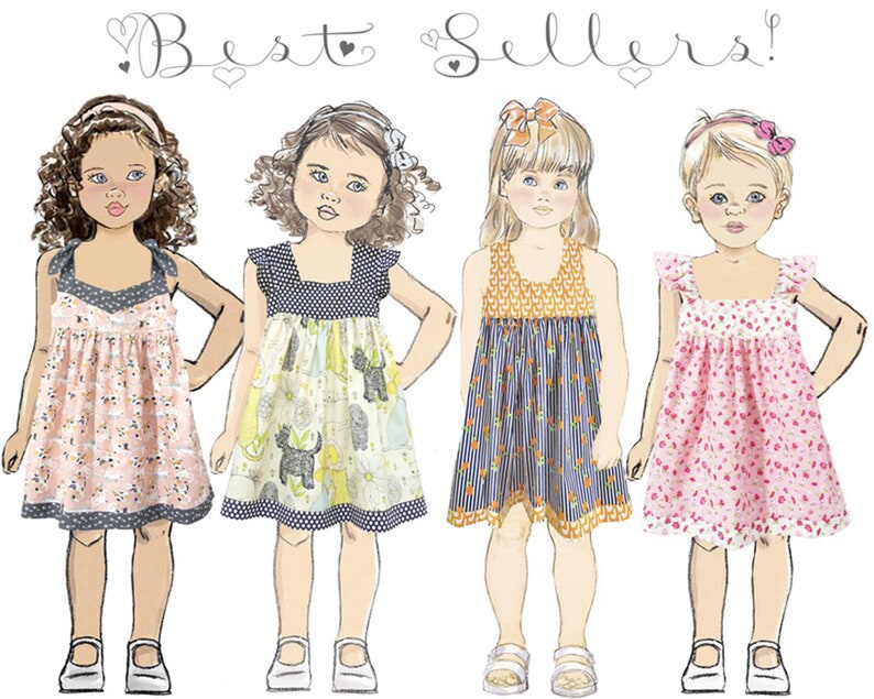 Girls Dress & Top PDF Sewing Pattern. Digital Instant Download. Zoe image 10